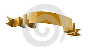 RealisticÃÂ Retro RibbonÃÂ Decorative BannerÃÂ IsoltedÃÂ On White Background photo